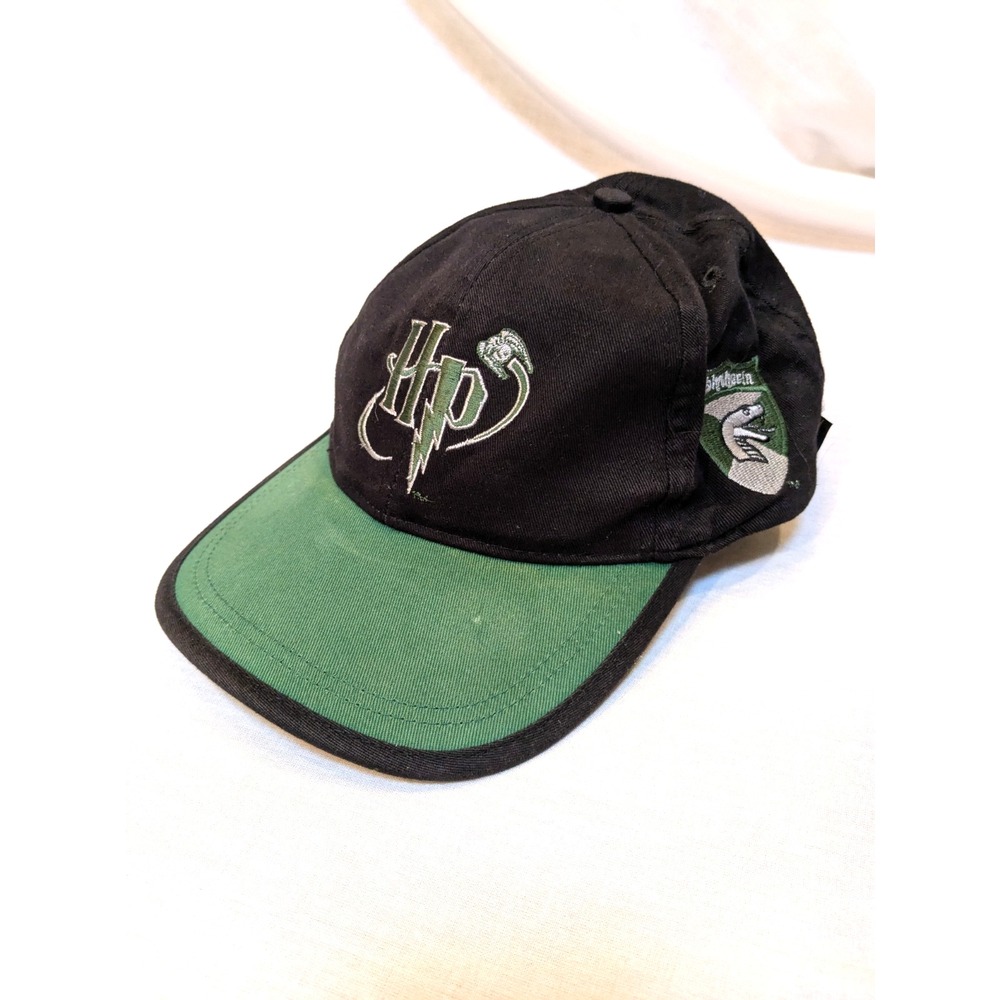 Vintage Harry Potter Slytherin Adjustable Strapback Hat Movie Book Promo 2001